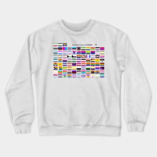 lgbtqia+ pride flags in Spanish Crewneck Sweatshirt